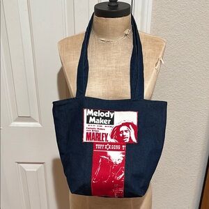 Melody Maker Navy and Red Tote Bag